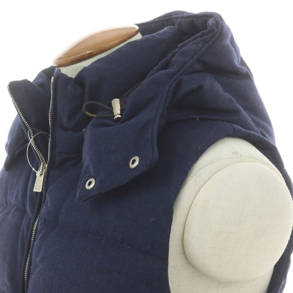 【中古】タトラス TATRAS ウールシルク ダブルジップ ダウンベスト ネイビー【 2 】【 状態ランクC 】【 メンズ 】