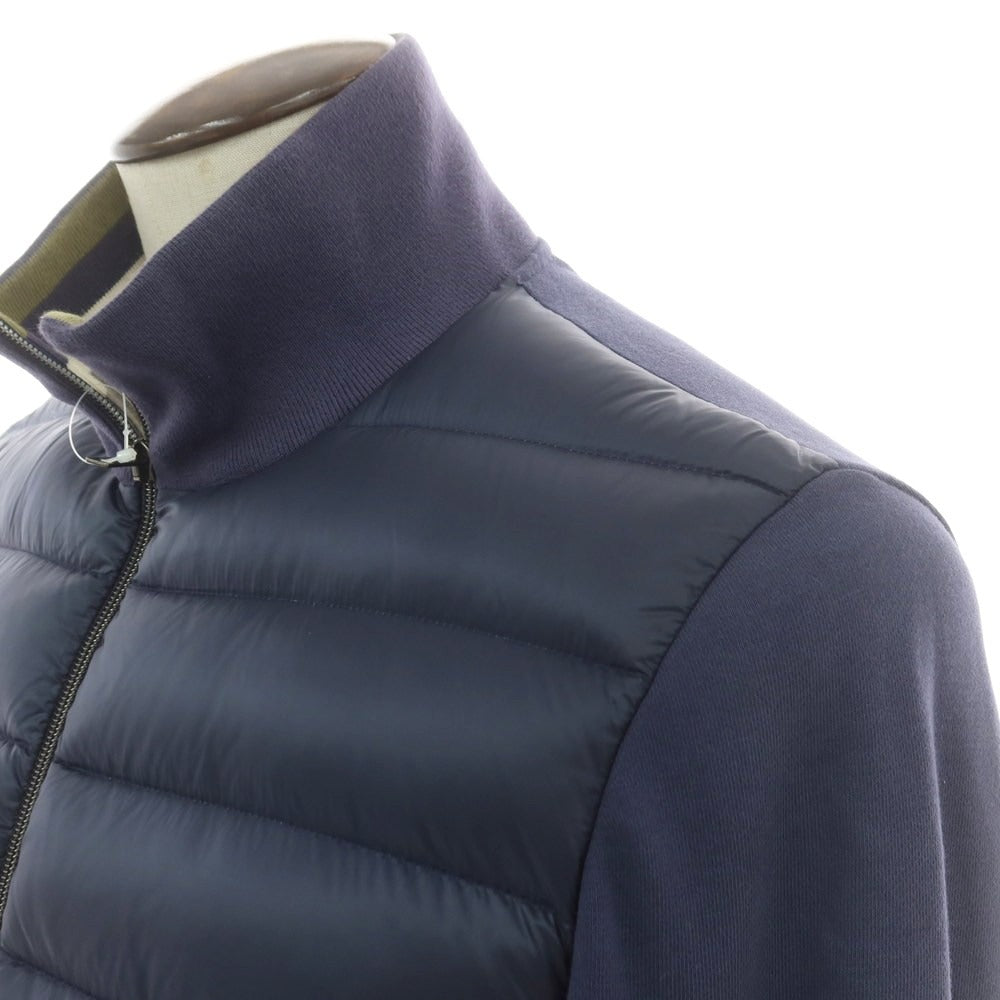 【中古】ヘルノ Herno スウェット ダブルジップ ダウンジャケット ネイビー【 50 】【 状態ランクC 】【 メンズ 】
