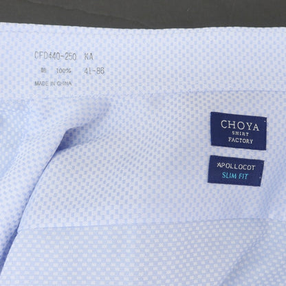 [Used] [Unused] CHOYA Cotton Button-down Dress Shirt Blue [41] [Condition Rank S] [Men&
