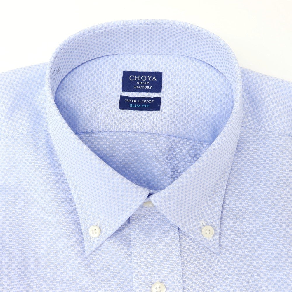 [Used] [Unused] CHOYA Cotton Button-down Dress Shirt Blue [41] [Condition Rank S] [Men&