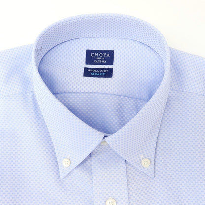 [Used] [Unused] CHOYA Cotton Button-down Dress Shirt Blue [41] [Condition Rank S] [Men&