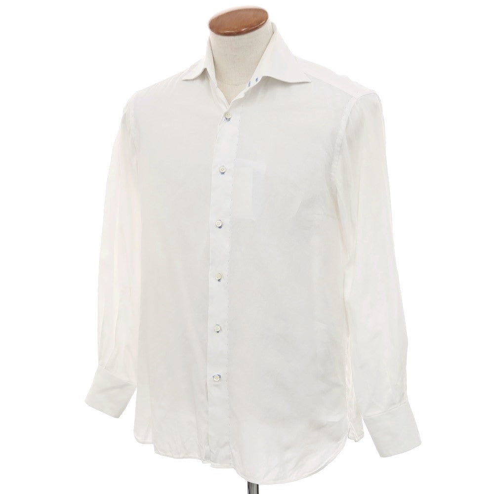 [Used] EMANUELE MAFFEIS Cotton Wide Collar Dress Shirt White [No size indicated (M size)] [Condition Rank D] [Men&
