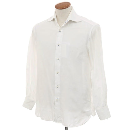 [Used] EMANUELE MAFFEIS Cotton Wide Collar Dress Shirt White [No size indicated (M size)] [Condition Rank D] [Men&