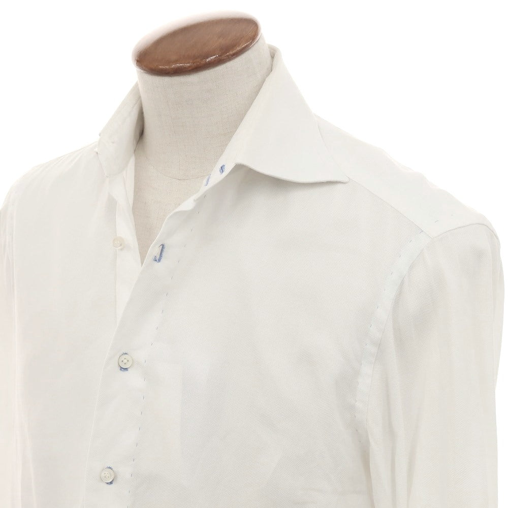 [Used] EMANUELE MAFFEIS Cotton Wide Collar Dress Shirt White [No size indicated (M size)] [Condition Rank D] [Men&