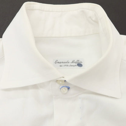 [Used] EMANUELE MAFFEIS Cotton Wide Collar Dress Shirt White [No size indicated (M size)] [Condition Rank D] [Men&