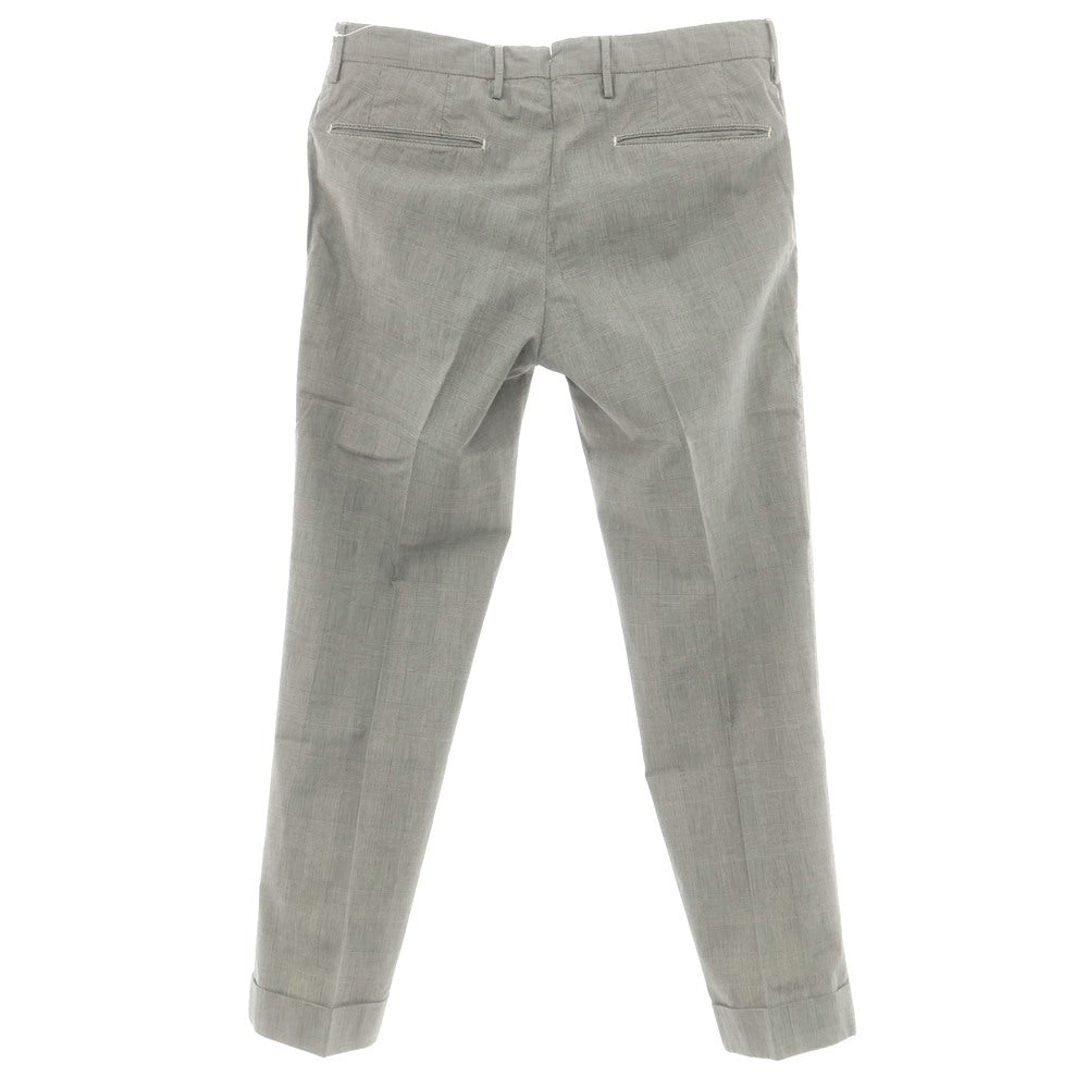 [Used] PT01 SLEEK stretch cotton check slacks pants, black x ivory [46] [Condition rank B] [Men&