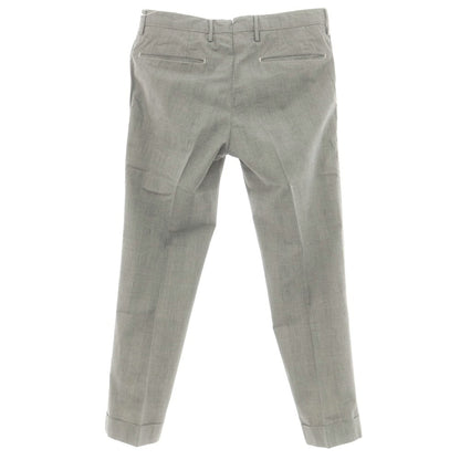 [Used] PT01 SLEEK stretch cotton check slacks pants, black x ivory [46] [Condition rank B] [Men&