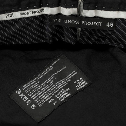 [Used] PT01 SLEEK stretch cotton check slacks pants, black x ivory [46] [Condition rank B] [Men&