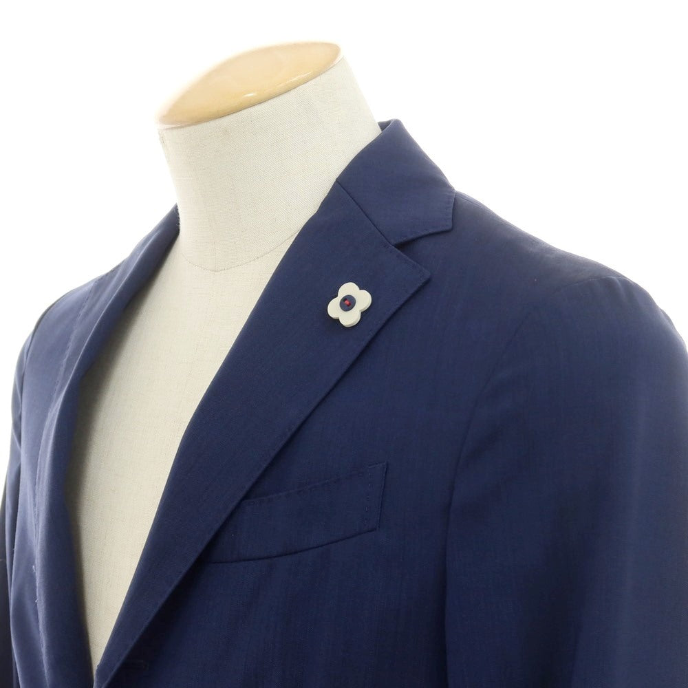 【中古】ラルディーニ LARDINI easy wear ストレッチウール 3つボタンスーツ ネイビー【 42 】【 状態ランクB 】【 メンズ 】