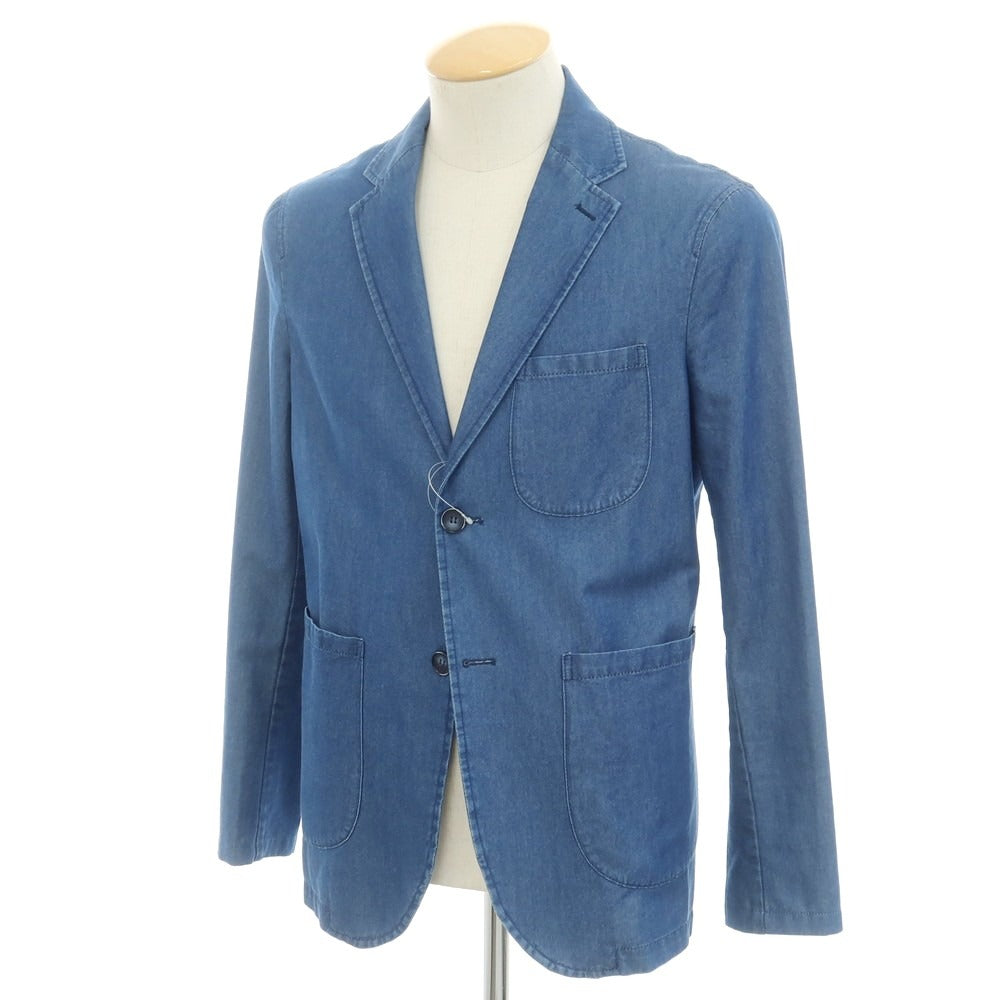 [Used] Giannetto chambray cotton casual jacket, blue [44] [Condition rank B] [Men&