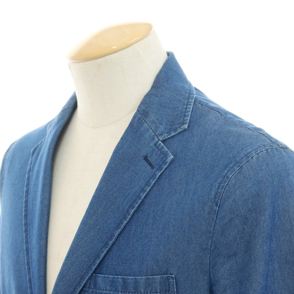 [Used] Giannetto chambray cotton casual jacket, blue [44] [Condition rank B] [Men&