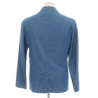 [Used] Giannetto chambray cotton casual jacket, blue [44] [Condition rank B] [Men&