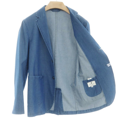 [Used] Giannetto chambray cotton casual jacket, blue [44] [Condition rank B] [Men&