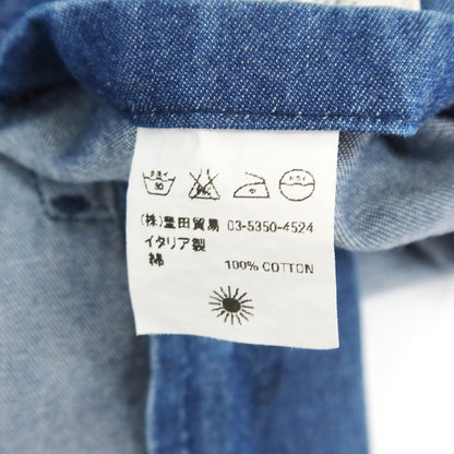 [Used] Giannetto chambray cotton casual jacket, blue [44] [Condition rank B] [Men&