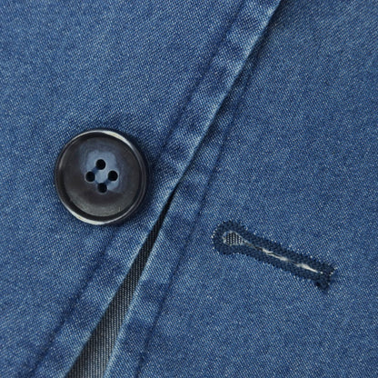 [Used] Giannetto chambray cotton casual jacket, blue [44] [Condition rank B] [Men&