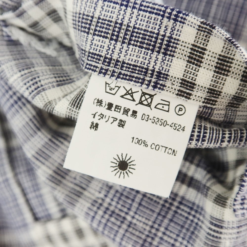 [Used] Giannetto cotton check casual jacket purple navy x white [42] [Condition rank C] [Men&