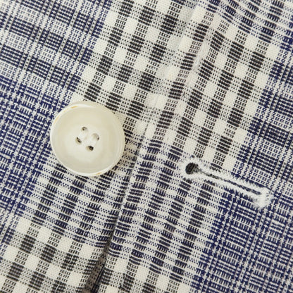 [Used] Giannetto cotton check casual jacket purple navy x white [42] [Condition rank C] [Men&