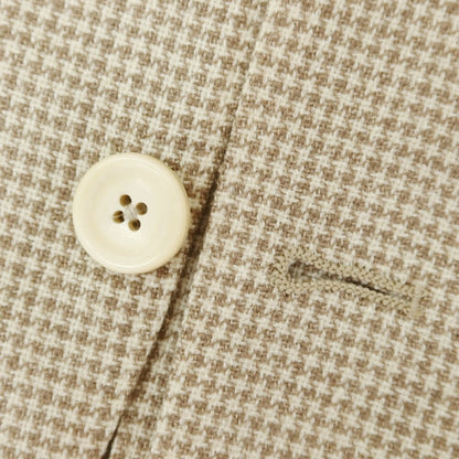 [Used] LARDINI wool linen houndstooth pattern jacket, light beige x ash brown [42 7REG] [Condition Rank C] [Men&