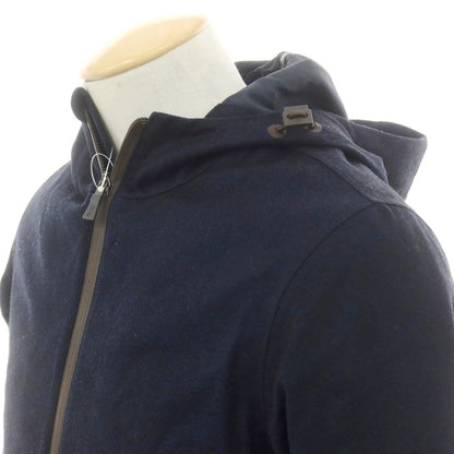 【中古】ヘルノ Herno ウール 中綿入りライナー付き ダブルジップ フーデッドブルゾン ネイビー【 42 】【 状態ランクC 】【 メンズ 】