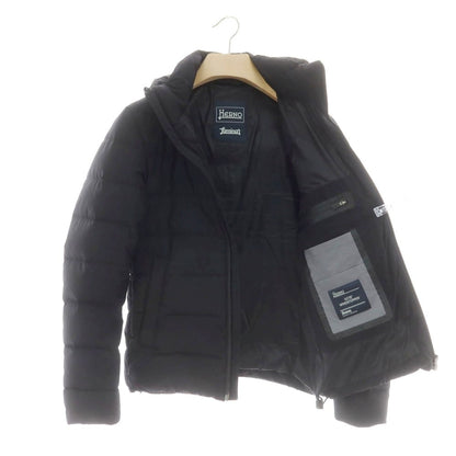 【中古】ヘルノ Herno ポリエステル ダブルジップ ダウンジャケット ブラック【 42 】【 状態ランクC 】【 メンズ 】