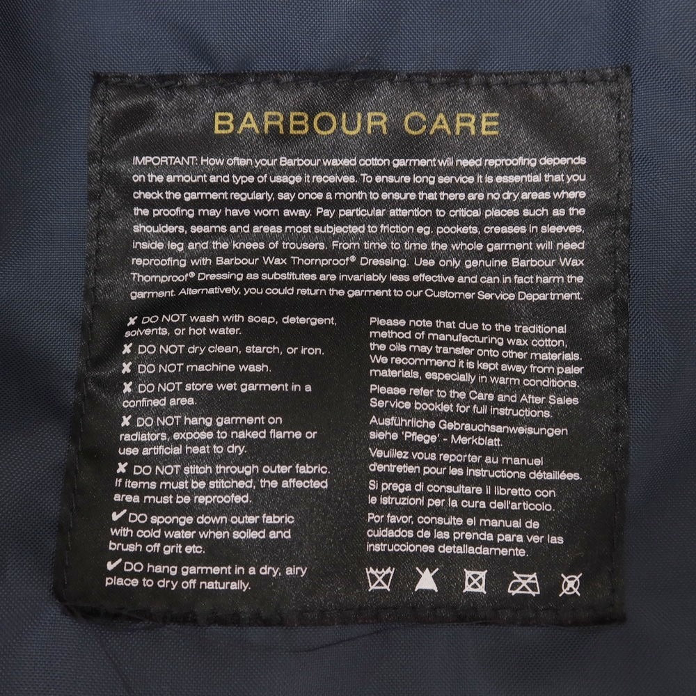[Used] Barbour SL SPEY Waxed Cotton Field Jacket Navy [34] [Condition Rank B] [Men&