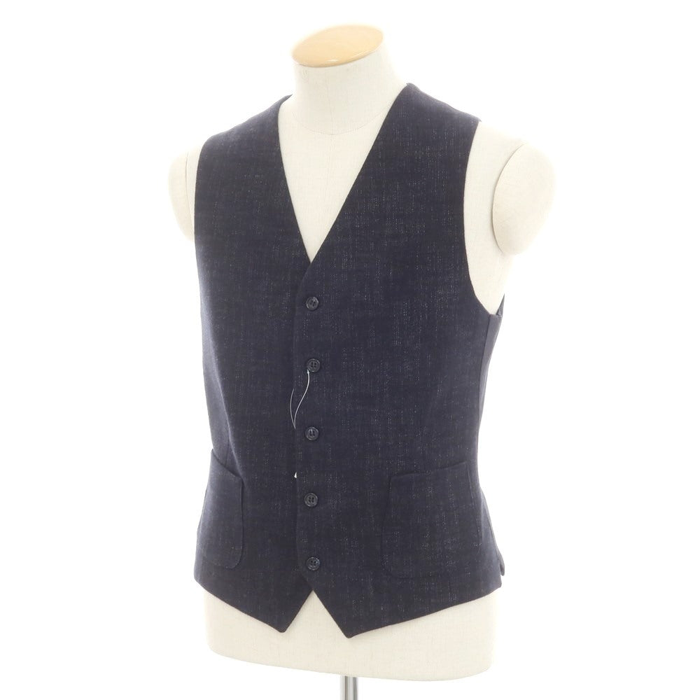 [Used] BEVILACQUA Cotton Wool Gilet Vest Navy [XXS] [Condition Rank B] [Men&