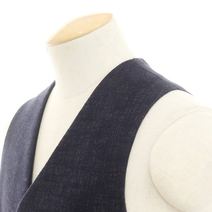 [Used] BEVILACQUA Cotton Wool Gilet Vest Navy [XXS] [Condition Rank B] [Men&