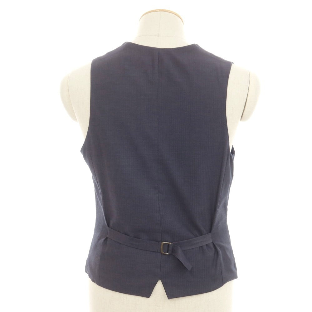 [Used] BEVILACQUA Cotton Wool Gilet Vest Navy [XXS] [Condition Rank B] [Men&