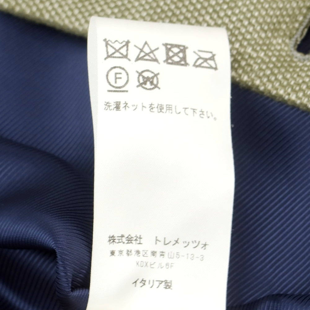 【中古】ベヴィラクア BEVILACQUA ウール カジュアル系ジレ ベスト オリーブグリーンxブラウン【サイズXXS】【 状態ランクB 】【 メンズ 】 [CPD]