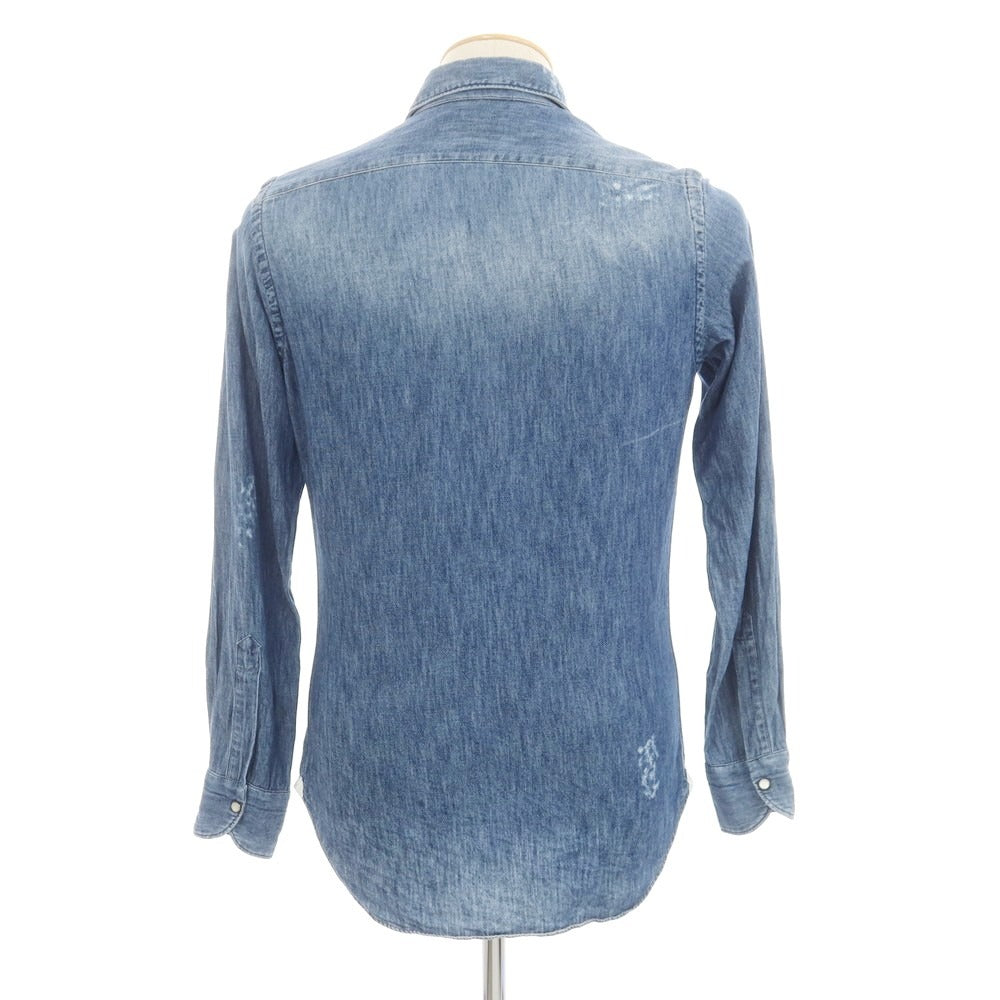 [Used] Giannetto denim western shirt, dark blue [36] [Condition: C] [Men&