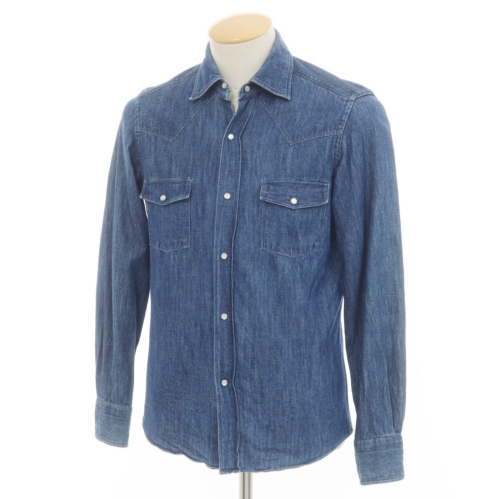 [Used] Giannetto denim western shirt, dark blue [36] [Condition: C] [Men&