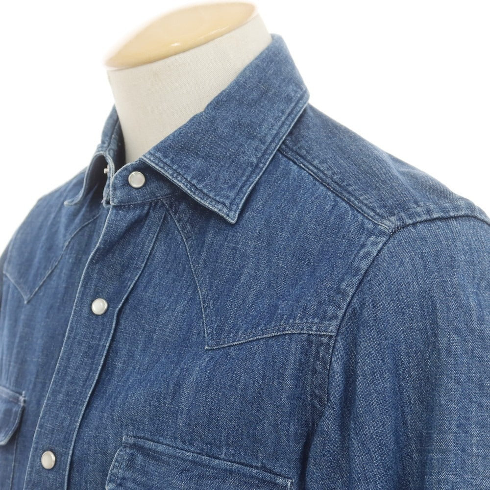 [Used] Giannetto denim western shirt, dark blue [36] [Condition: C] [Men&