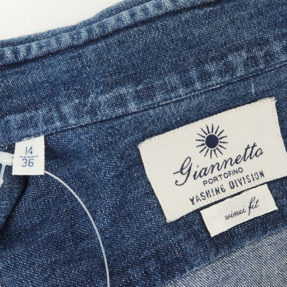 [Used] Giannetto denim western shirt, dark blue [36] [Condition: C] [Men&