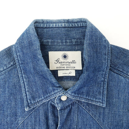[Used] Giannetto denim western shirt, dark blue [36] [Condition: C] [Men&