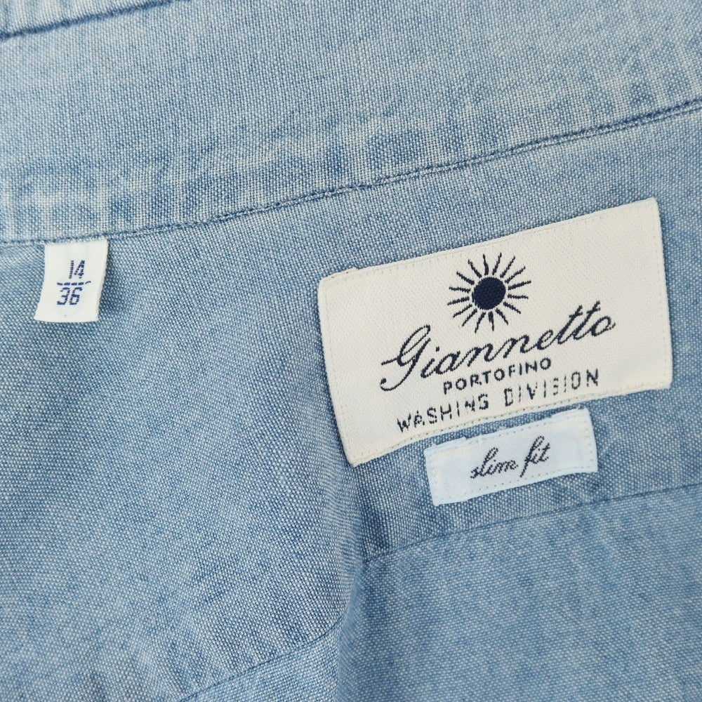[Used] Giannetto cotton casual shirt, light blue [36] [Condition: C] [Men&