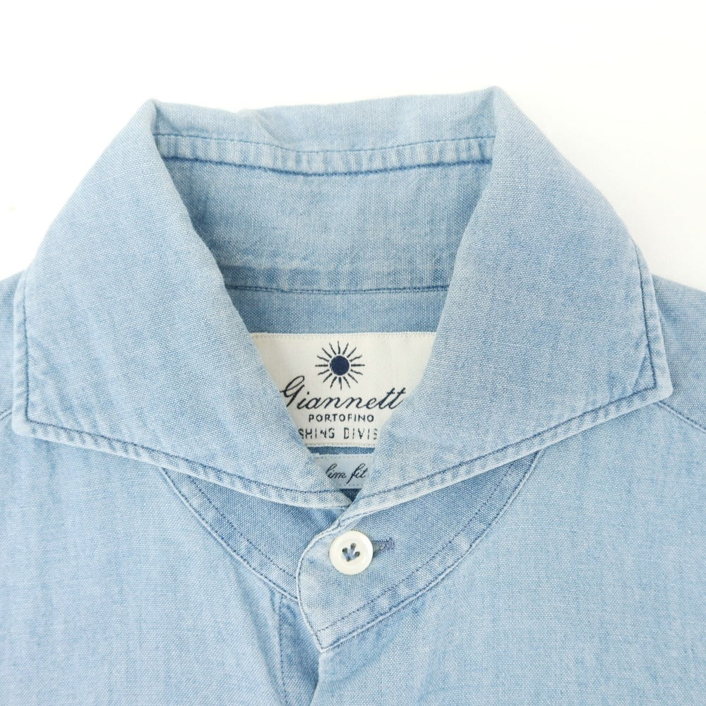 [Used] Giannetto cotton casual shirt, light blue [36] [Condition: C] [Men&