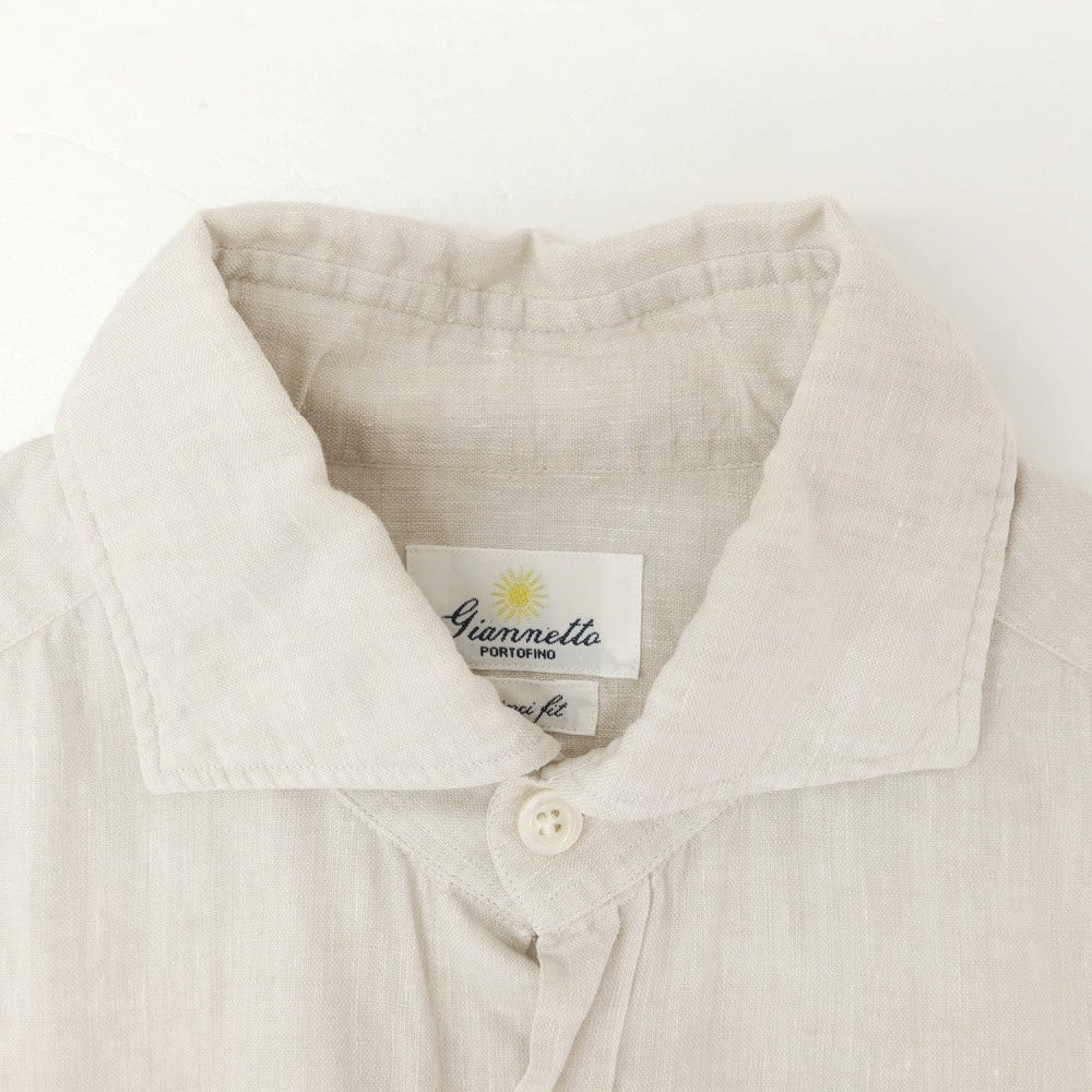 [Used] Giannetto Linen Casual Shirt Sand Beige [36] [Condition Rank C] [Men&
