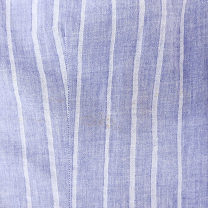 [Used] Giannetto Cotton Striped Band Collar Shirt, Smalt Blue [38] [Condition Rank C] [Men&