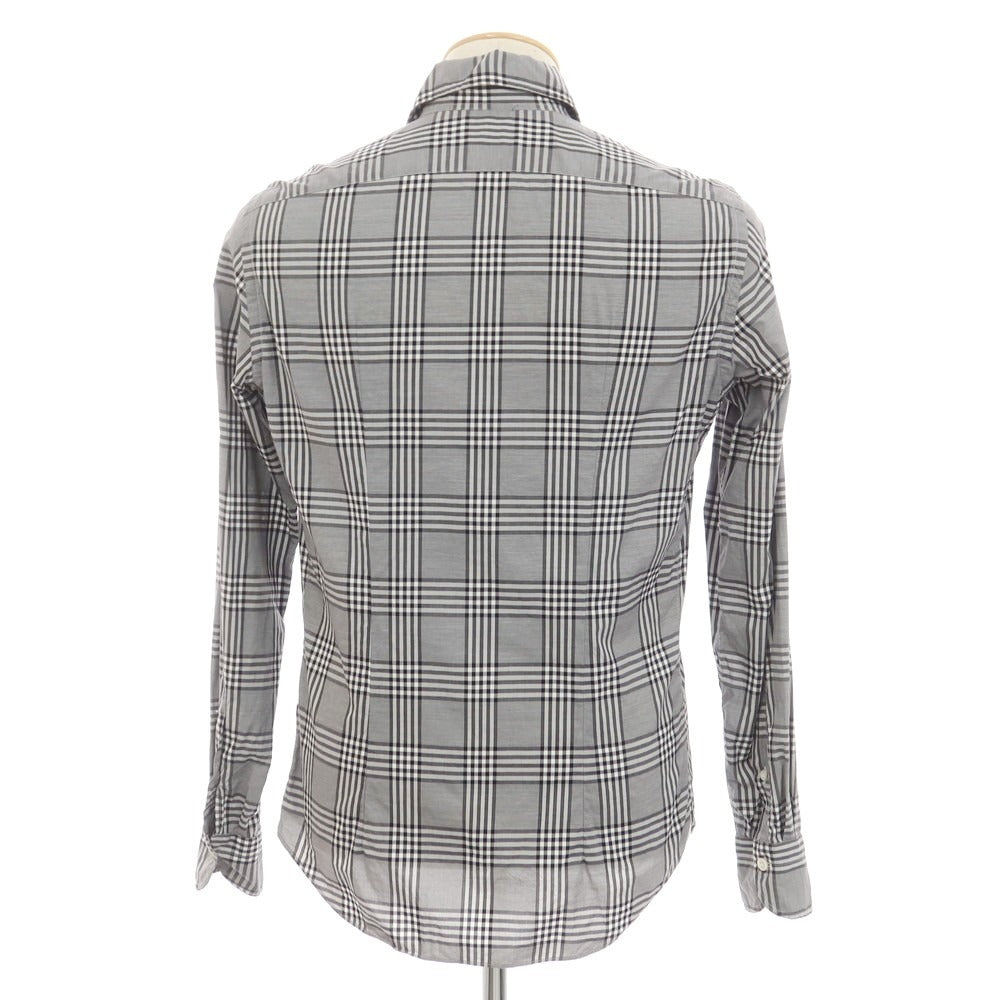 [Used] Giannetto Cotton Check Casual Shirt, Gray [XS] [Condition Rank B] [Men&