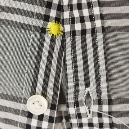 [Used] Giannetto Cotton Check Casual Shirt, Gray [XS] [Condition Rank B] [Men&
