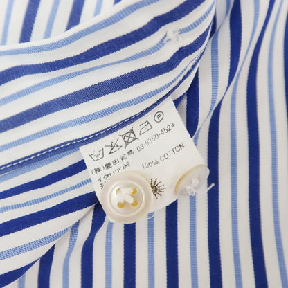【中古】ジャンネット giannetto コットン ストライプ カジュアルシャツ ネイビーxホワイト【 36 】【 状態ランクC 】【 メンズ 】