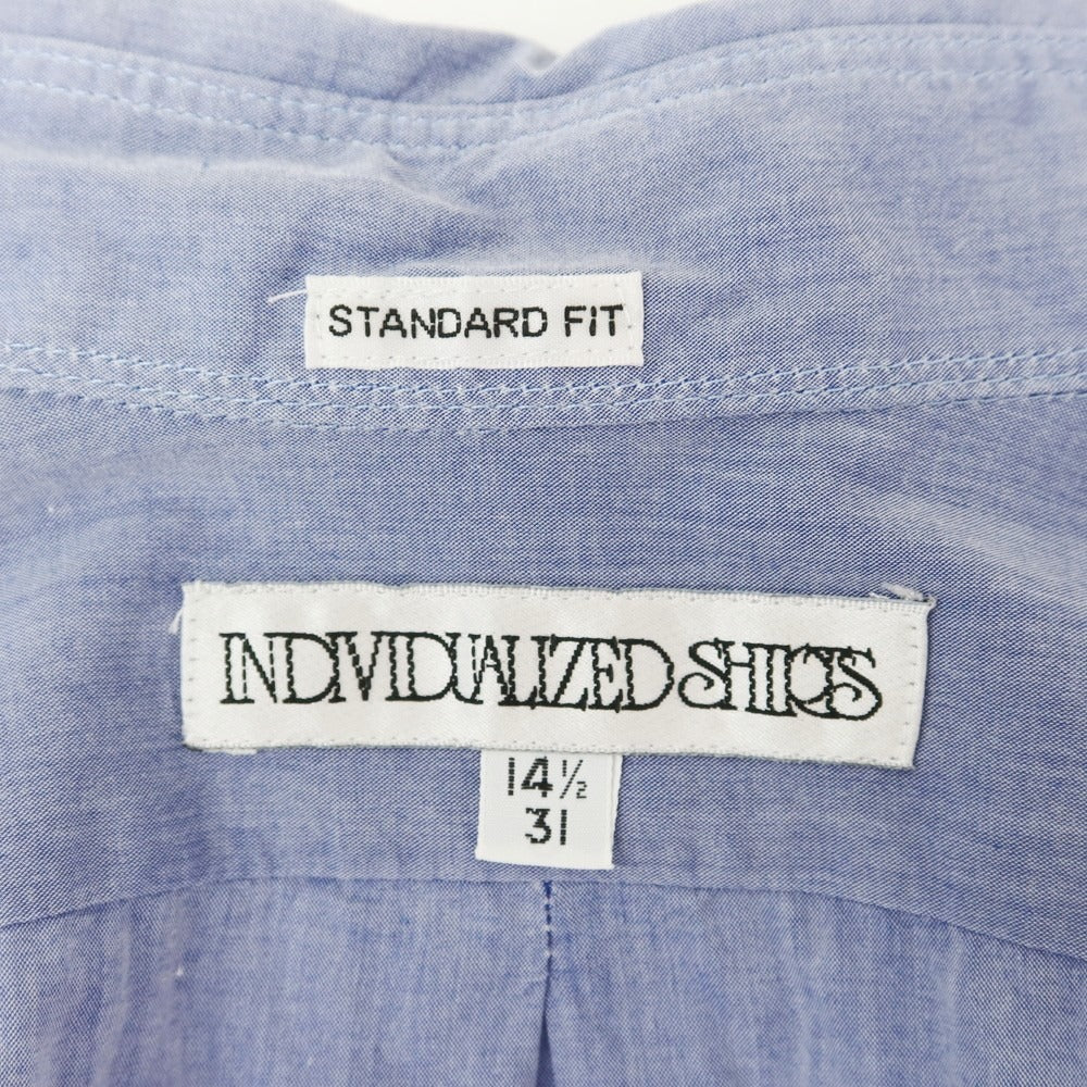 [Used] INDIVIDUALIZED SHIRTS Cotton Button-down Shirt Blue [14 1/2] [Condition Rank C] [Men&