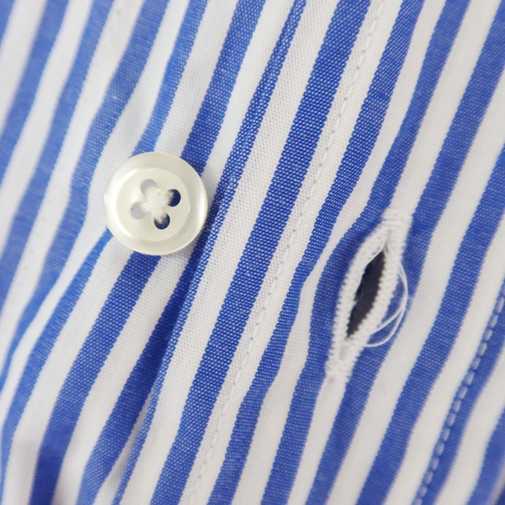 [Used] INDIVIDUALIZED SHIRTS Cotton Striped Button-down Shirt Blue x White [14 1/2] [Condition Rank B] [Men&