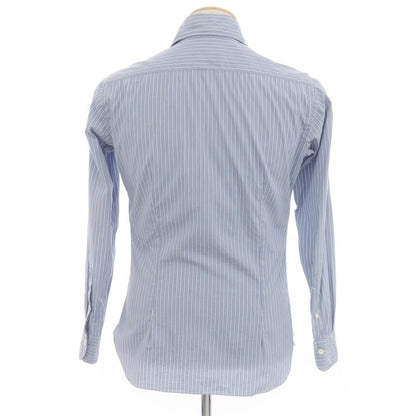 [Used] BARBA DANDY LIFE Stretch Cotton Striped Dress Shirt Blue [36] [Condition Rank C] [Men&