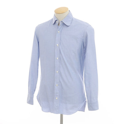 [Used] BARBA Oxford Round Collar Dress Shirt Blue [37] [Condition Rank C] [Men&