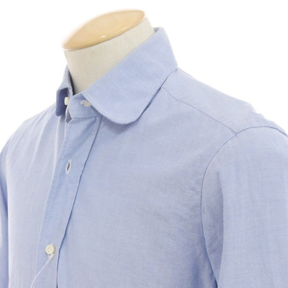 [Used] BARBA Oxford Round Collar Dress Shirt Blue [37] [Condition Rank C] [Men&