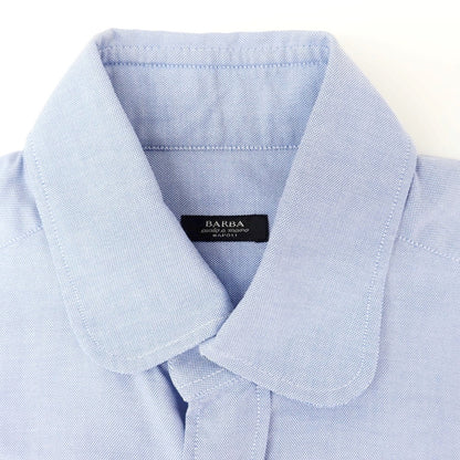 [Used] BARBA Oxford Round Collar Dress Shirt Blue [37] [Condition Rank C] [Men&