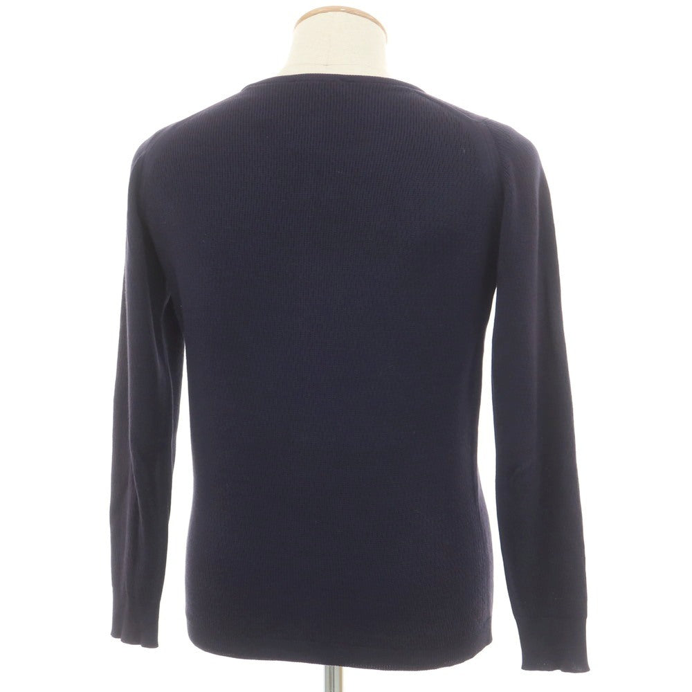 [Used] John Smedley JOHN SMEDLEY Cotton Crew Neck Pullover Knit Navy [S] [Condition Rank D] [Men&