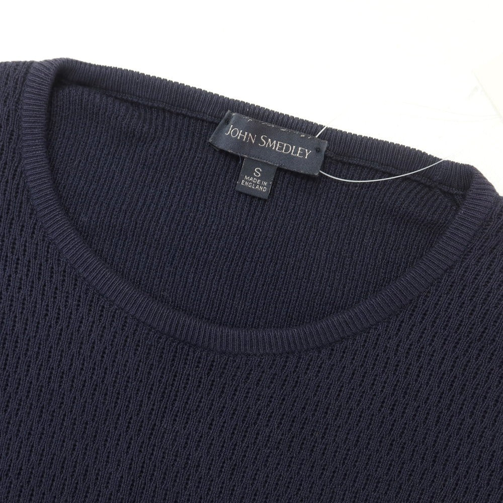 [Used] John Smedley JOHN SMEDLEY Cotton Crew Neck Pullover Knit Navy [S] [Condition Rank D] [Men&