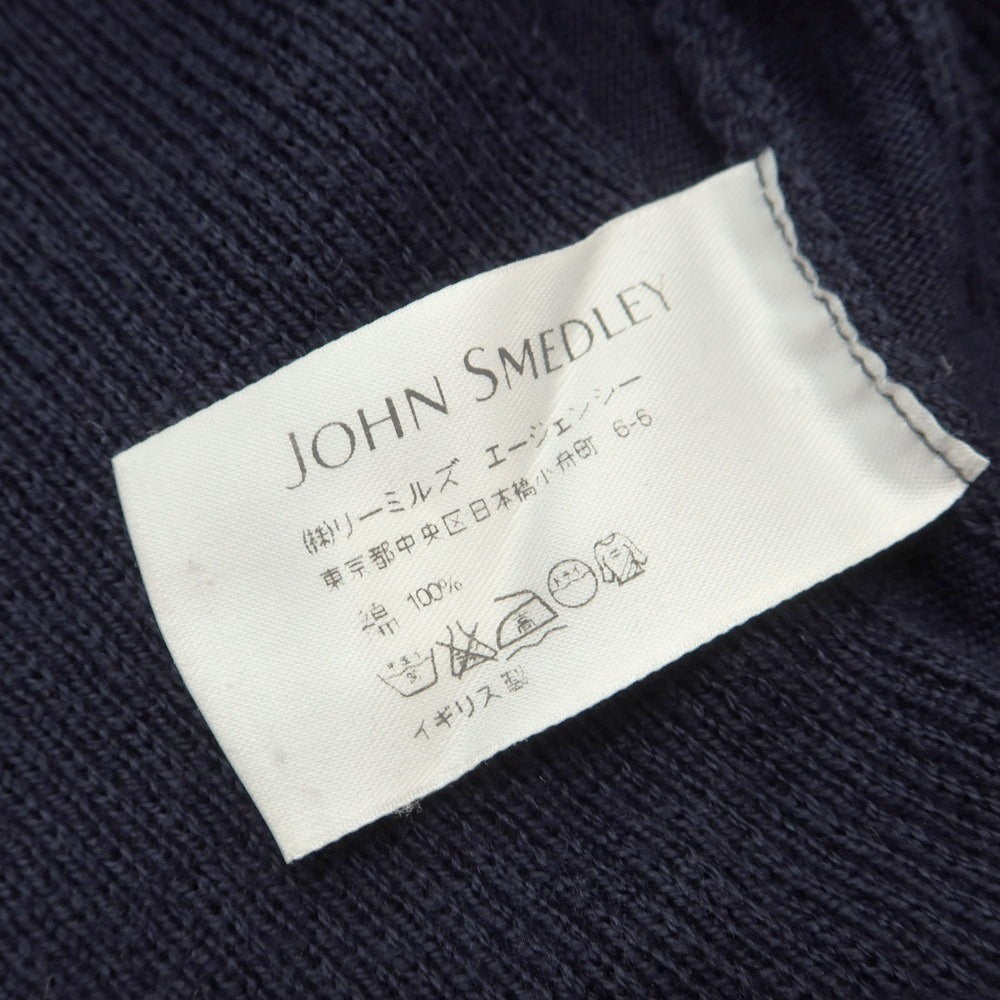 [Used] John Smedley JOHN SMEDLEY Cotton Crew Neck Pullover Knit Navy [S] [Condition Rank D] [Men&